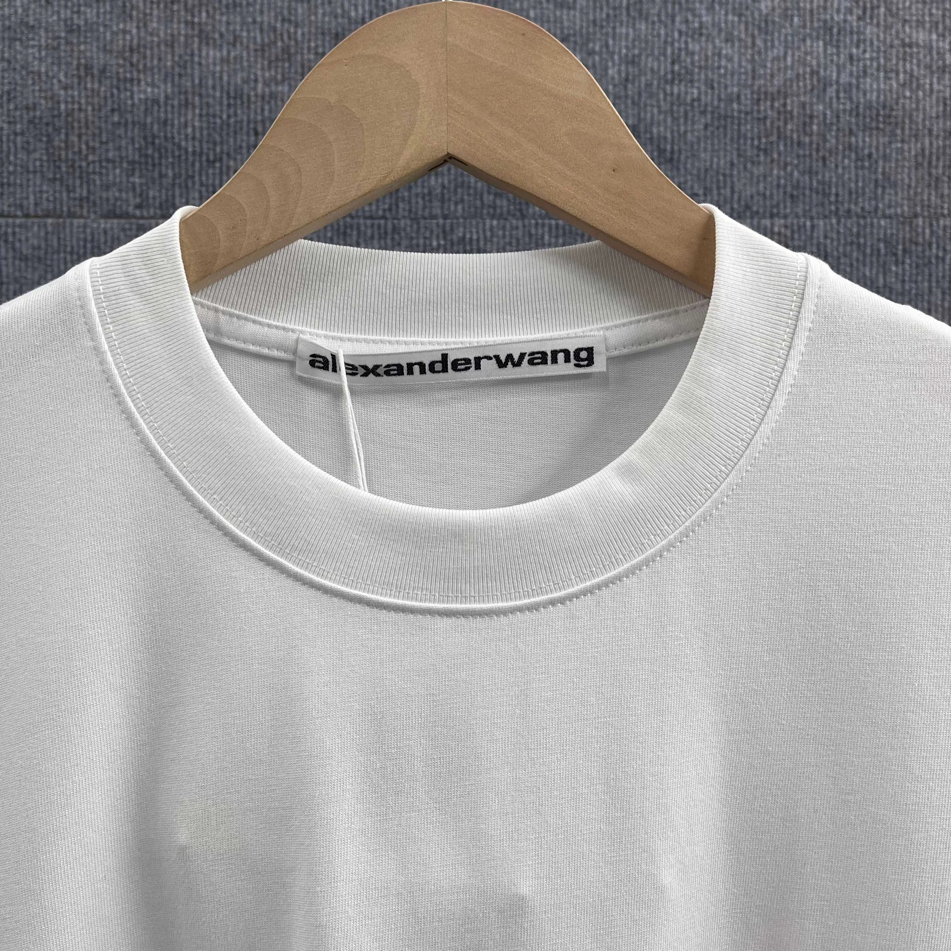 * * *alexan 2026 New Arrival wang logo T Same Style ：Black White Size： S （90-130 ） M （120-150 ） L （140-165 ） XL （160-180 ） XXL （180 ）